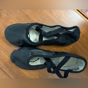 Capezio Black Leather Ballet Slippers